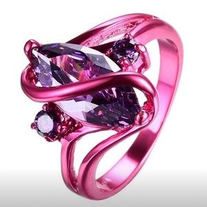 Amethyst Red “S” Ring